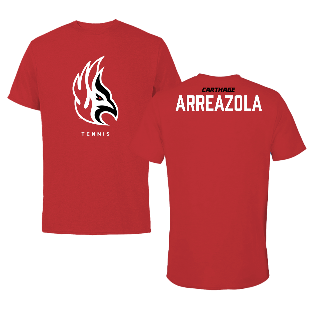 Carthage College Tennis Red Tee - Rya Arreazola