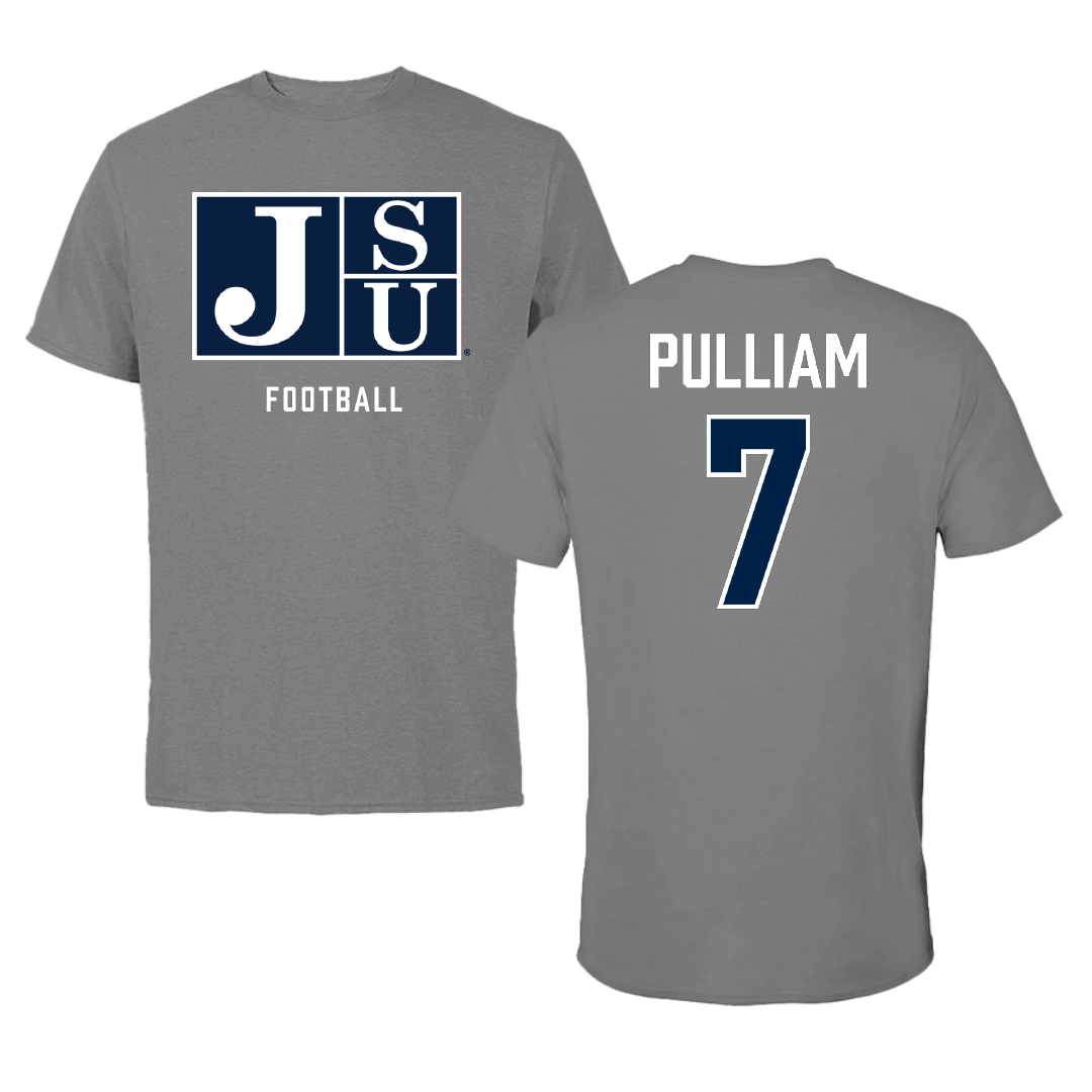 Jackson State University Football Gray Tee - #7 Reid Pulliam