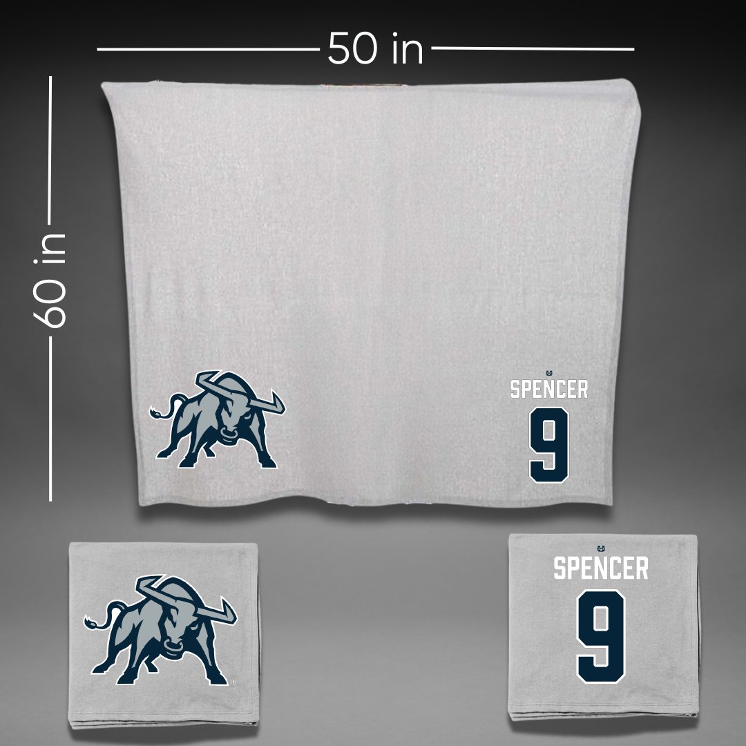 Utah State University Volleyball Gray Blanket - #9 Hailey Spencer