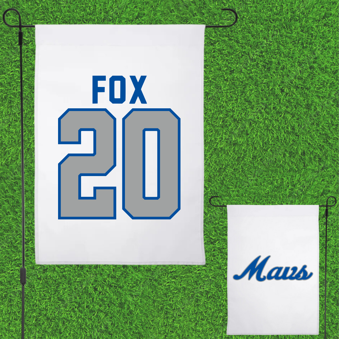 Mercy University Softball White Garden Flag - #20 Jessica Fox
