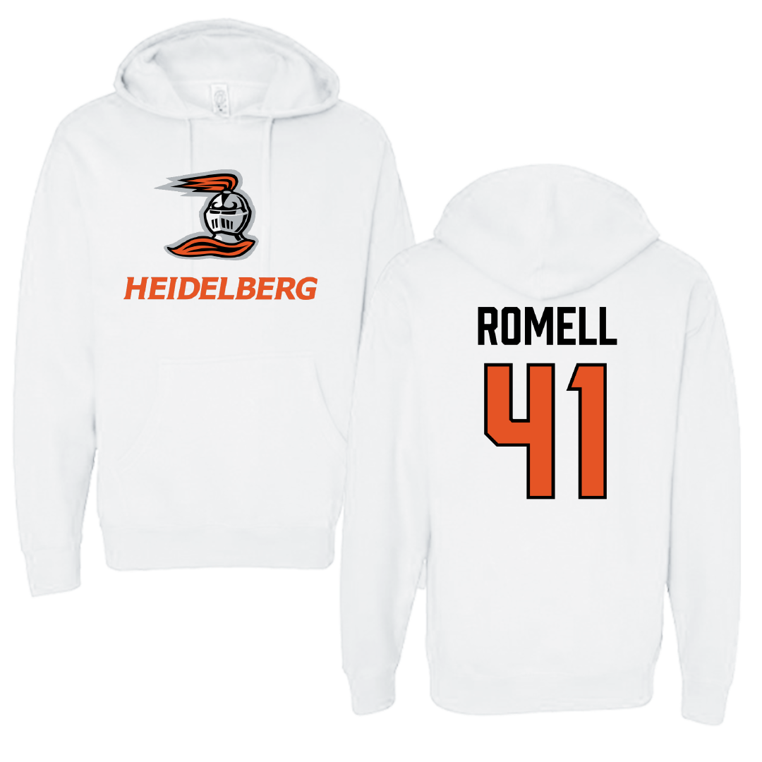 Heidelberg University Lacrosse (M) White Hoodie - #41 William Romell