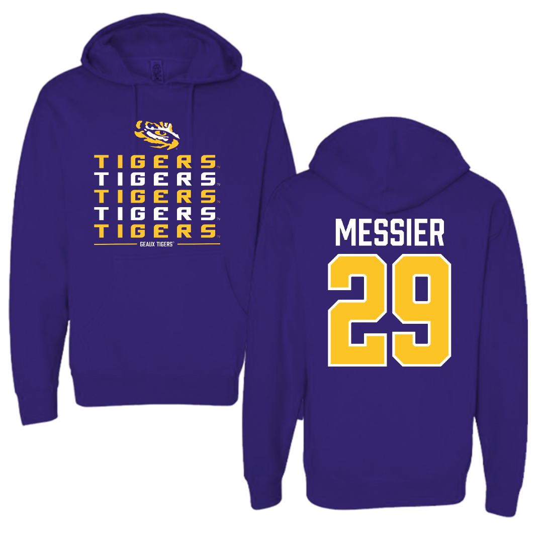 Louisiana State University Beach Volleyball Purple General Hoodie - #29 Amaya Messier