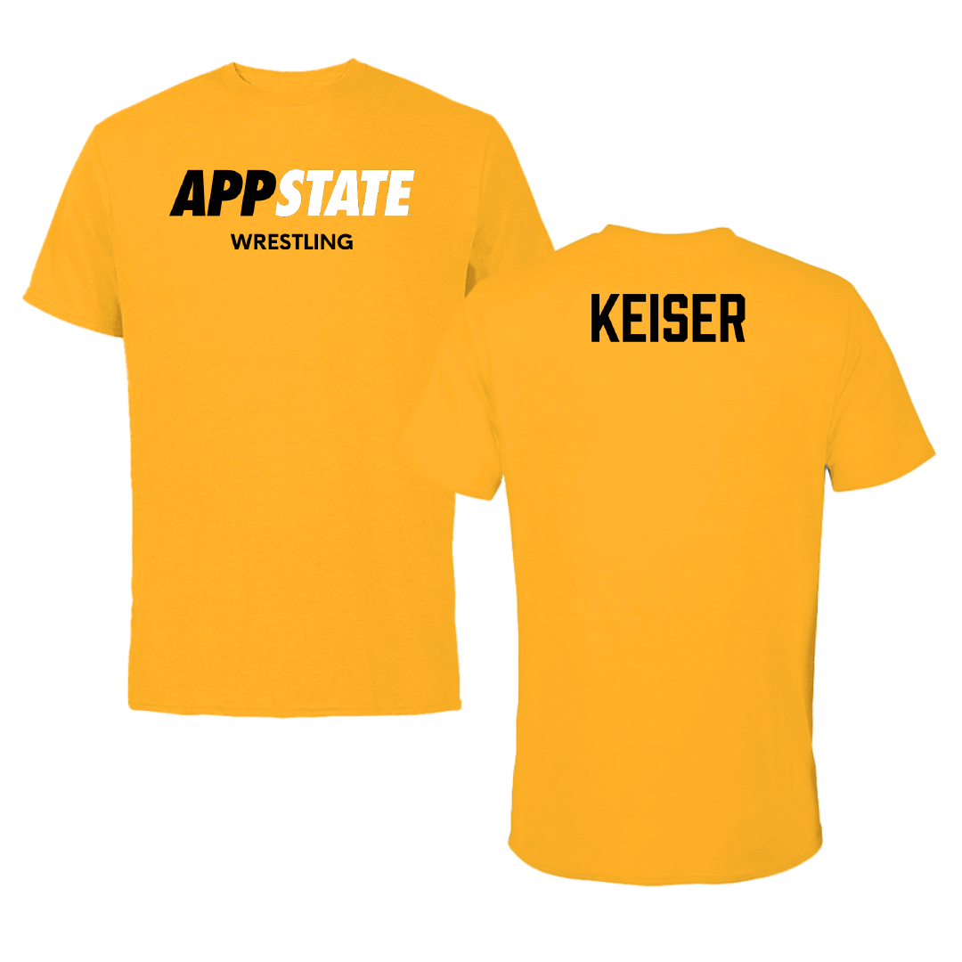 Appalachian State University Wrestling (M) Gold Tee - Kaden Keiser