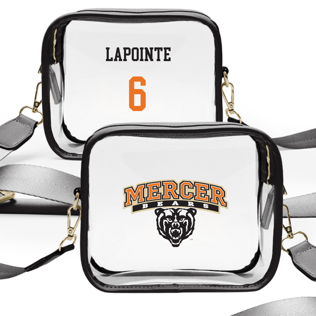 Mercer University Baseball Black Clear Stadium Bag - #6 Dylan LaPointe