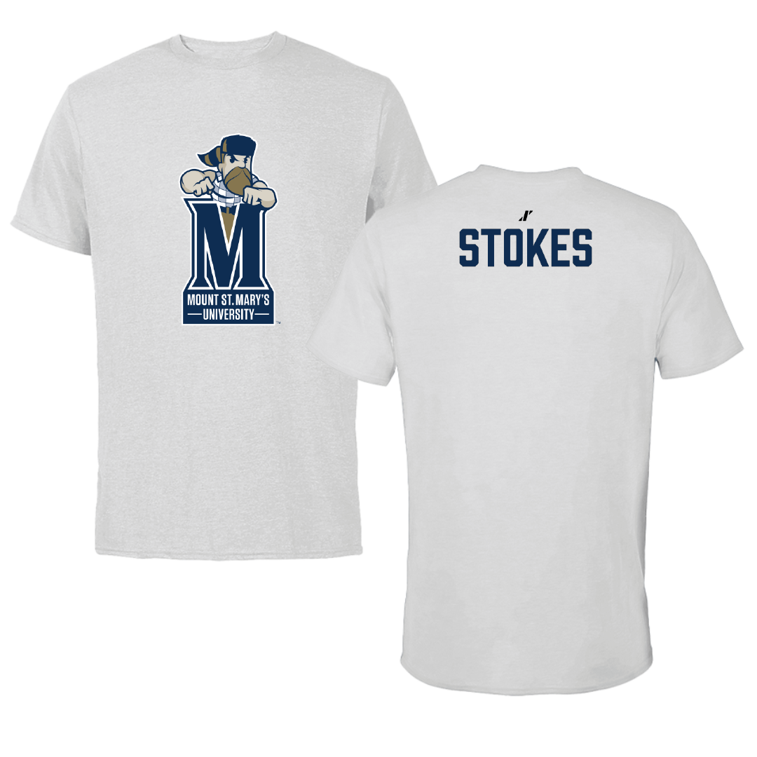 Mount St. Mary's University Flag Football (W) Light Gray Performance Tee - Arieon Stokes