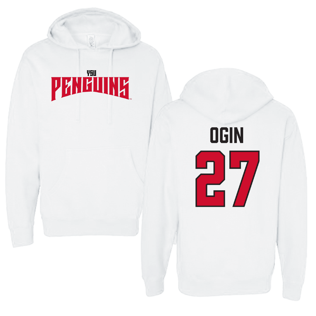 Youngstown State University Softball White Classic Hoodie - #27 Kelsey Ogin