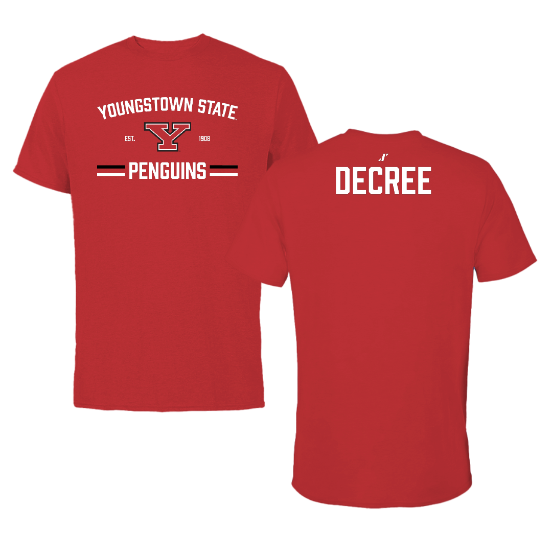 Youngstown State University TF and XC Red General Performance Tee - Daisha Decree