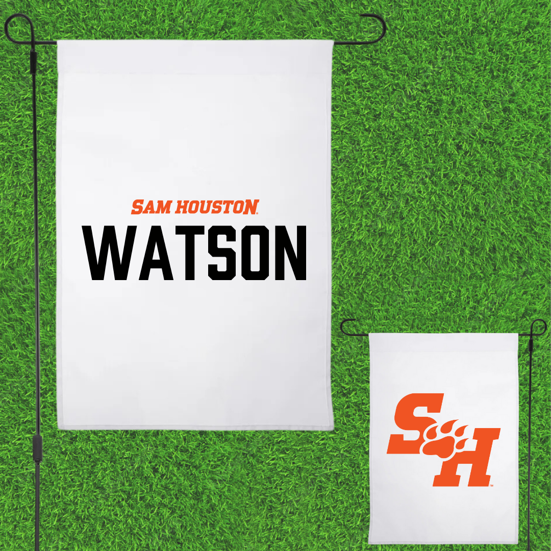 Sam Houston State University TF and XC White Garden Flag - Maddie Watson