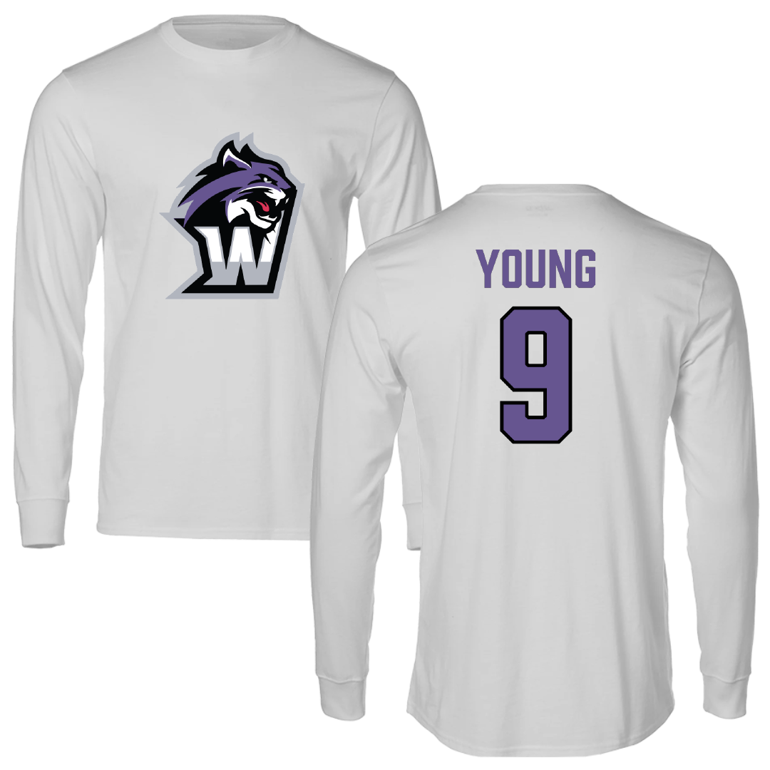 Wiley University Softball Light Gray Long Sleeve - #9 Sabriiyah Young