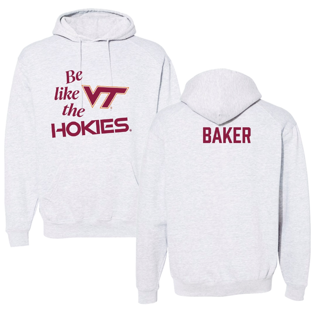 Virginia Tech Golf (M) Light Gray Be Like Us Hoodie - Benjamin Baker