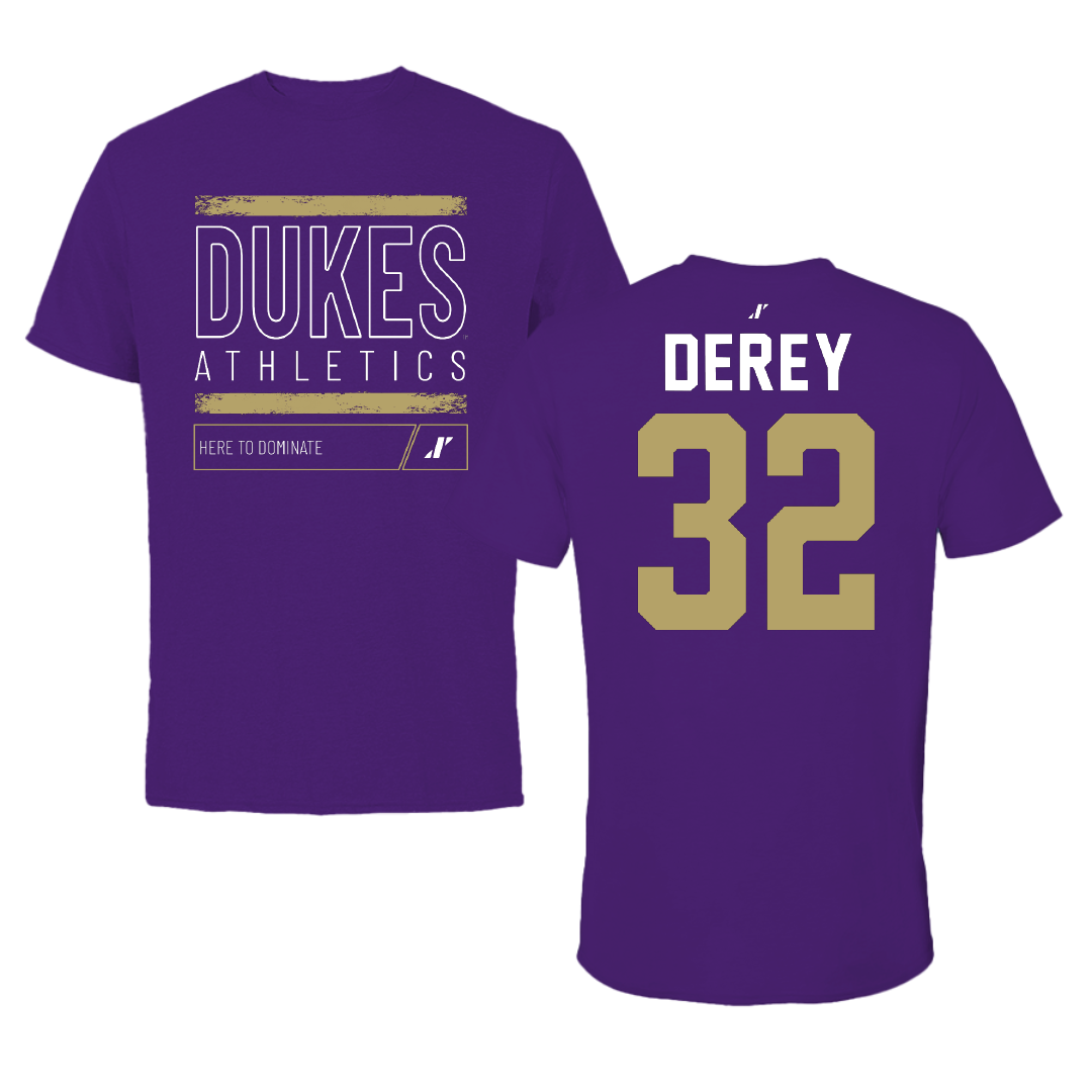 James Madison University Lacrosse Purple Dominate Performance Tee - #32 Savannah Derey