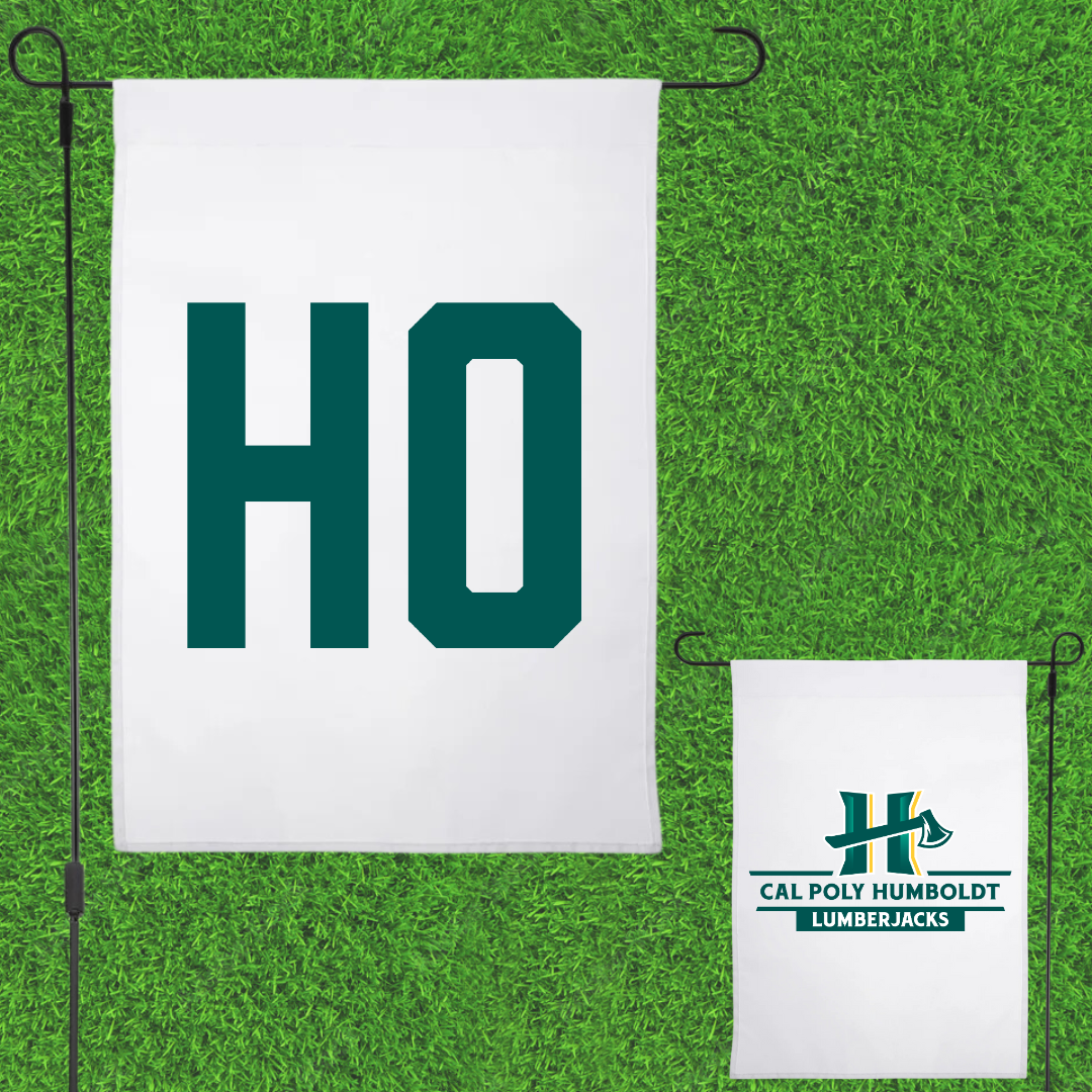 Cal Poly Humboldt Wrestling White Garden Flag - Jayden Ho