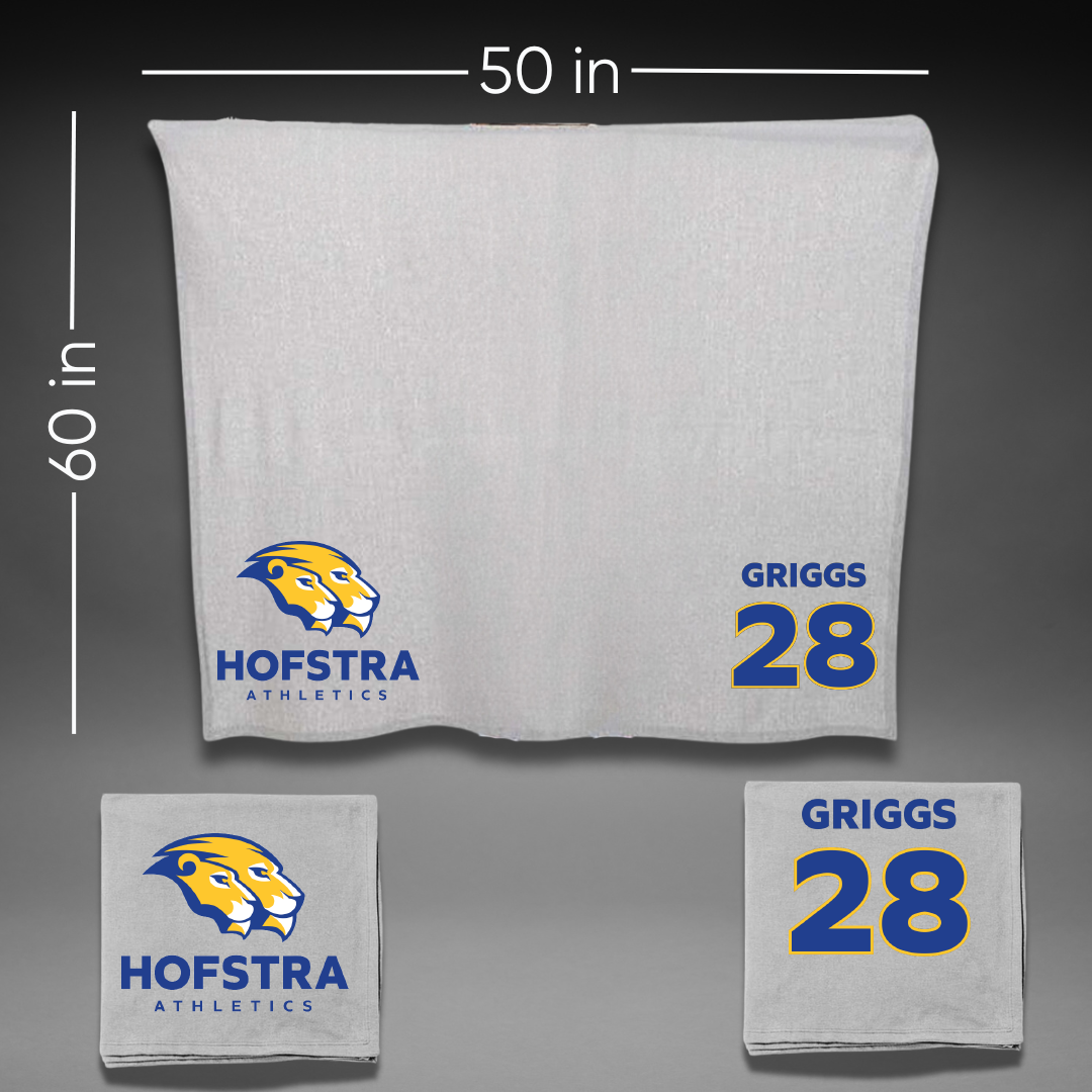 Hofstra University Baseball Gray Blanket - #28 CJ Griggs