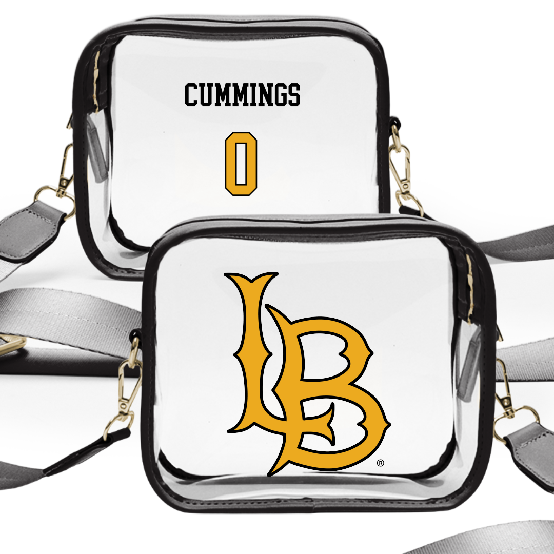 Long Beach State University Basketball (W) Black Clear Stadium Bag - #0 Lauren Cummings
