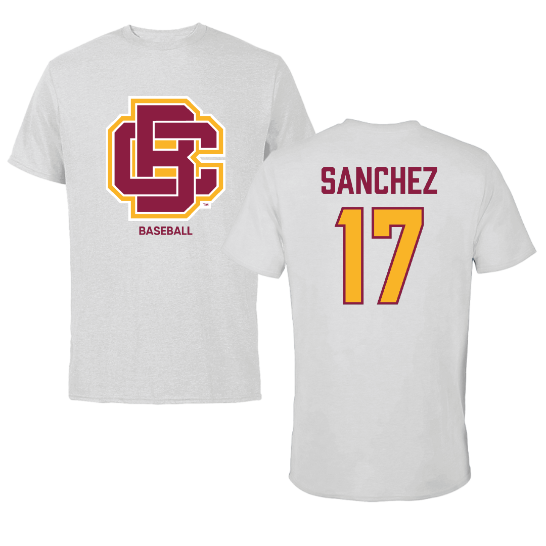 Bethune-Cookman University Baseball Light Gray Tee - #17 Edwin Sanchez