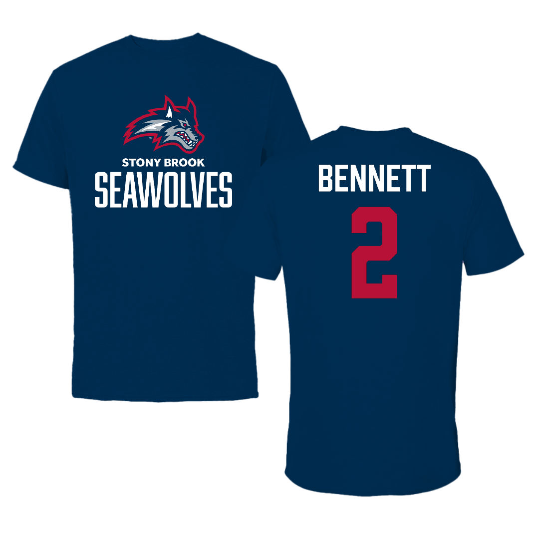 Stony Brook University Basketball (W) Navy Tee - #2 Nal'La Bennett