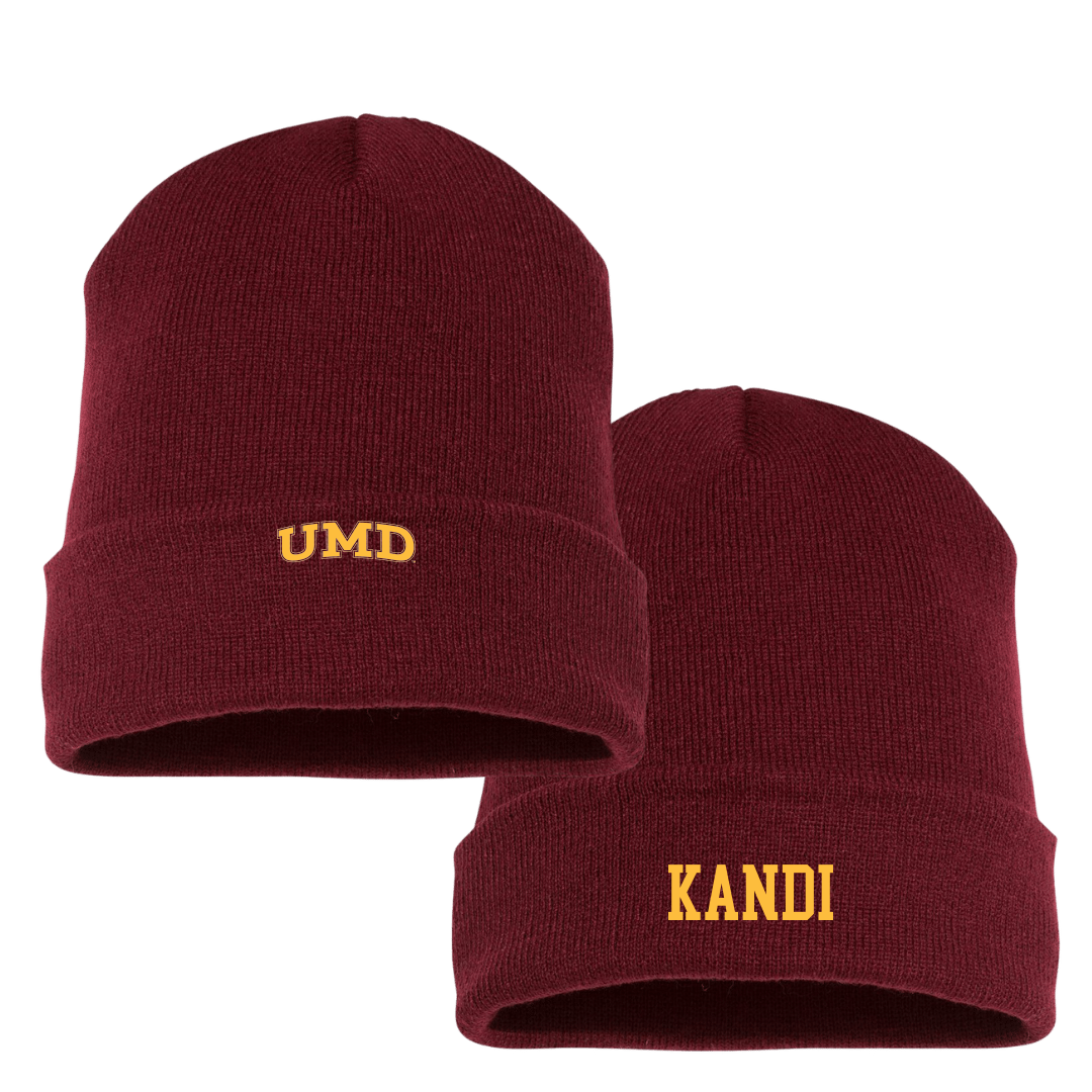 University of Minnesota-Duluth Baseball Maroon Beanie - #21 Nikhil Kandi