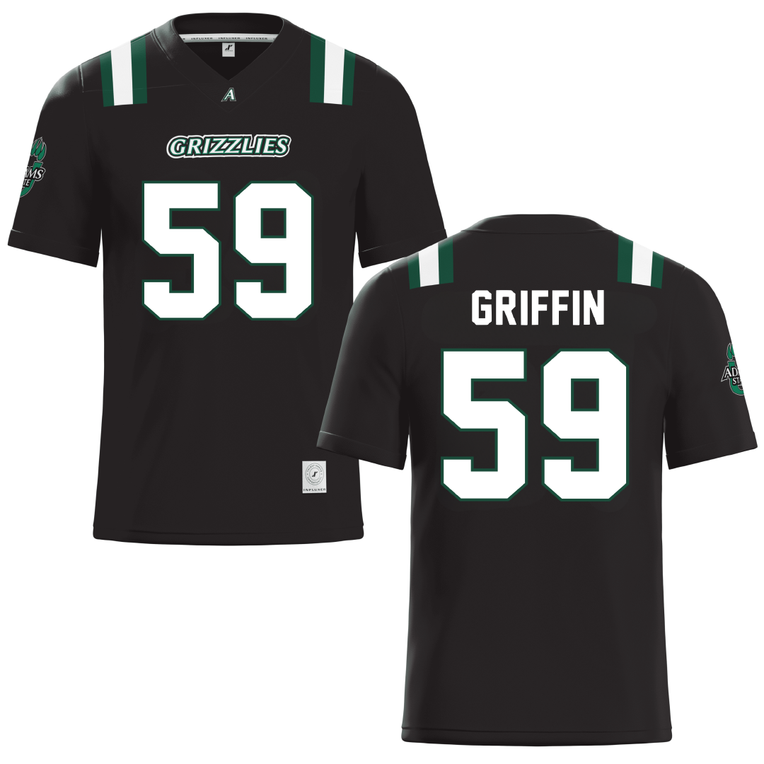 Adams State University Black Football Jersey - #59 Tyler Griffin