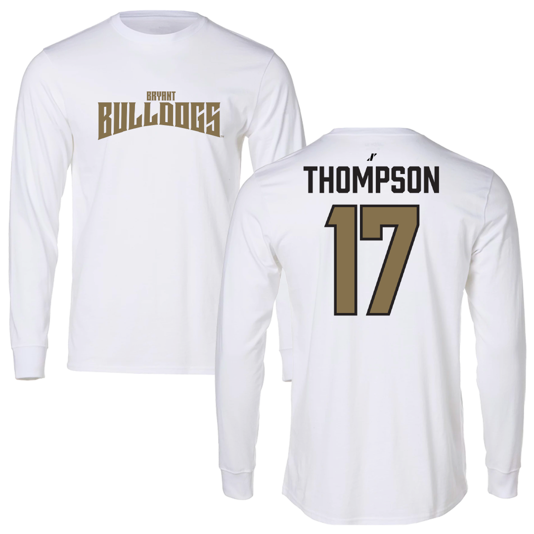 Bryant University Bowling White Classic Long Sleeve - #17 Maggie Thompson