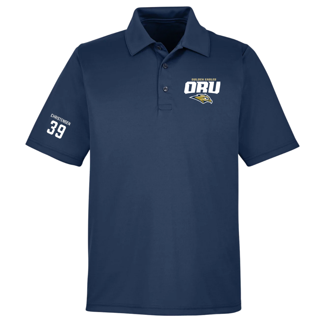 Oral Roberts University Baseball Navy Polo - #39 Dylan Christensen