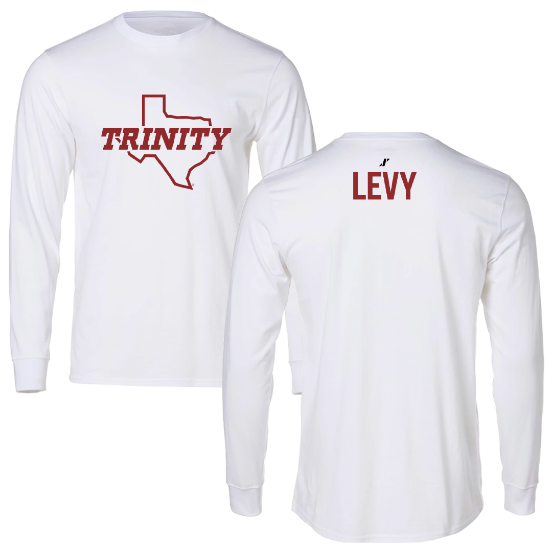 Trinity University (Texas) Baseball White Long Sleeve - Asher Levy