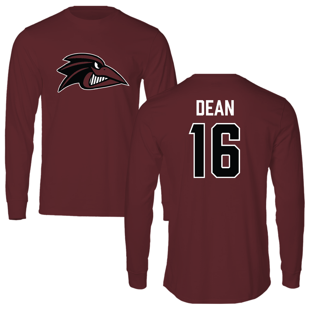 Franklin Pierce University Ice Hockey (W) Maroon Performance Long Sleeve - #16 Bo Dean