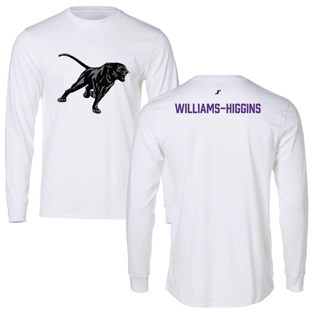Prairie View A&M University TF and XC White Performance Long Sleeve - Ahman Williams-Higgins