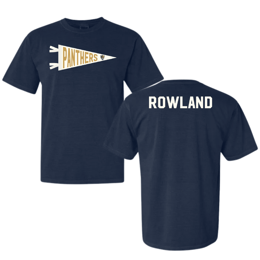 Florida International University TF and XC Navy Pennant Comfort Colors Tee - De’quan Rowland