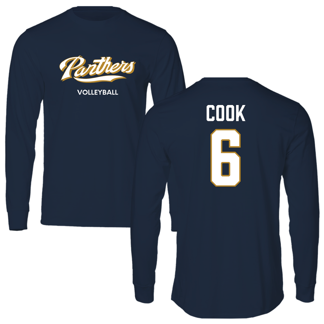 Florida International University Volleyball (W) Navy Performance Long Sleeve - #6 Savannah Cook
