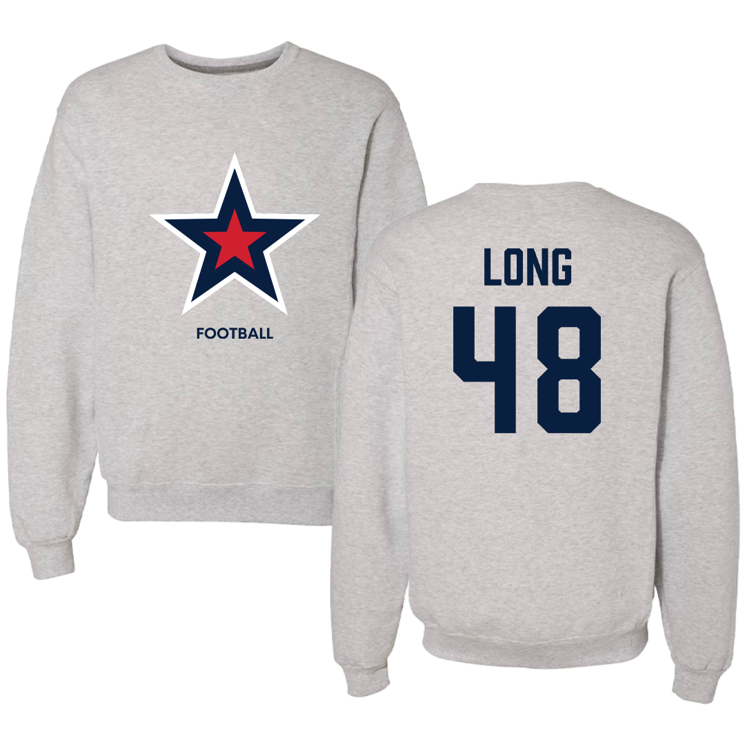 Robert Morris University Football Light Gray Crewneck - #48 Alex Long