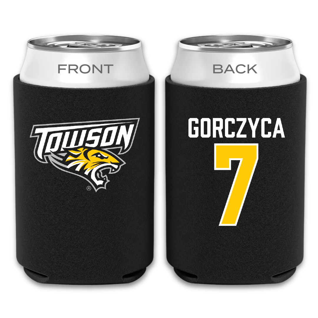 Towson University Softball Black Can Cooler - #7 Mackenzie Gorczyca