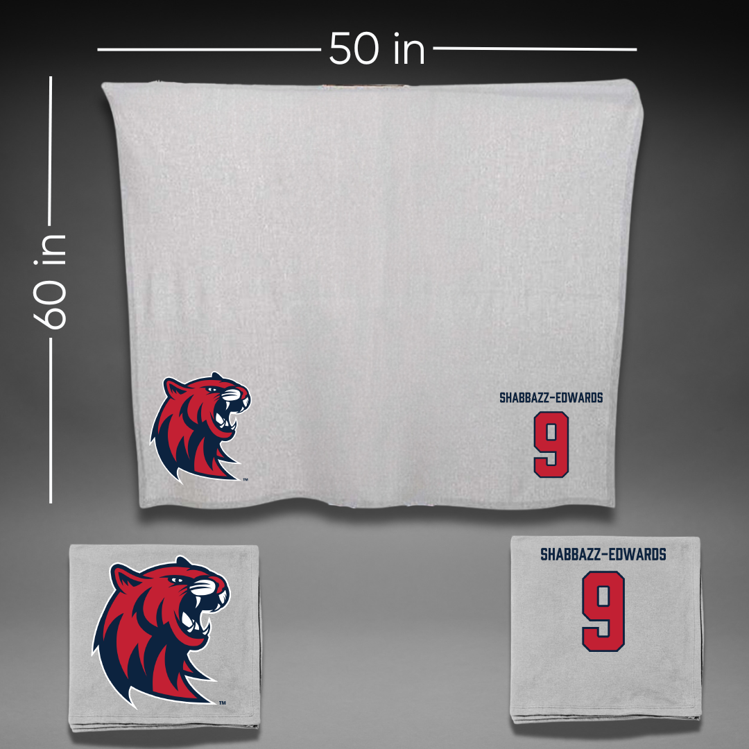Rogers State University Soccer Gray Blanket - #9 Kenzo Shabbazz-Edwards