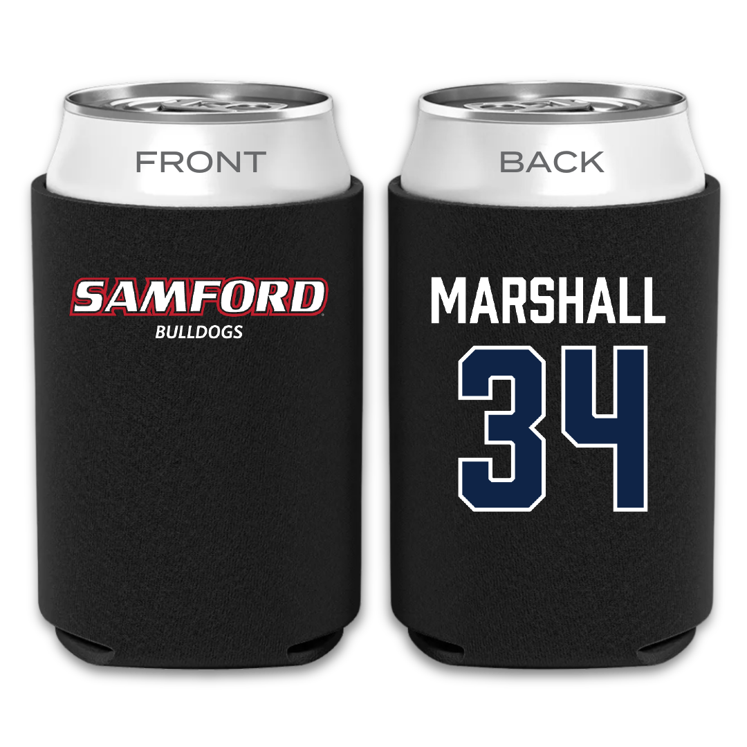 Samford University Baseball Black Can Cooler - #34 Everett Marshall