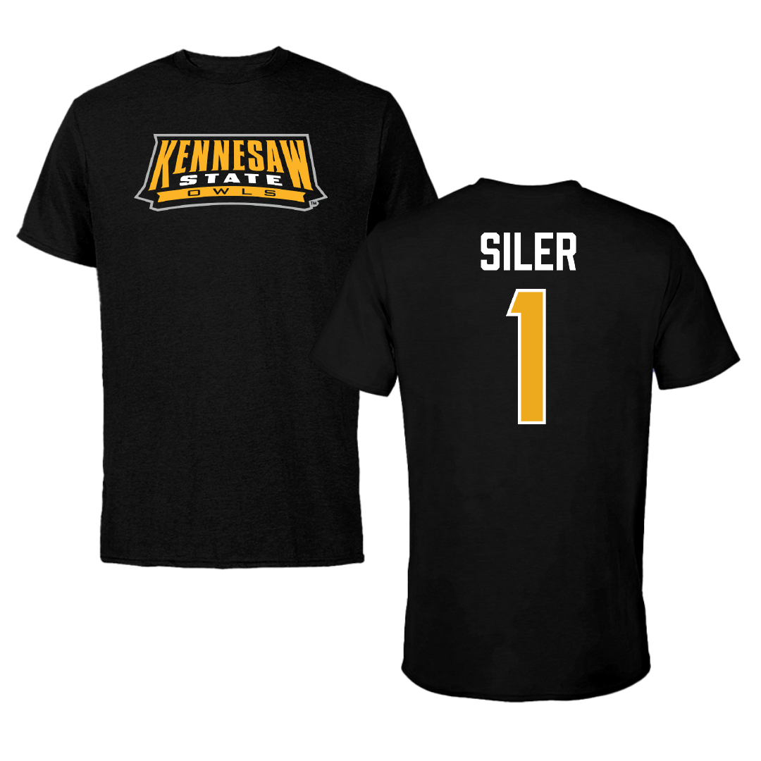 Kennesaw State University Rugby Black Tee - #1 Jacob Siler