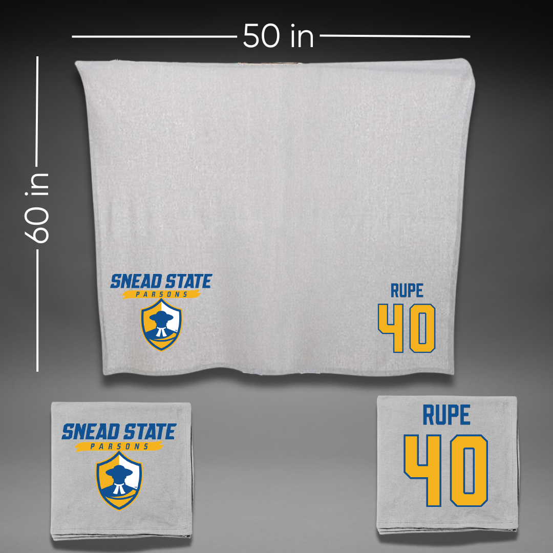 Snead State Community College Baseball Gray Blanket - #40 Jack Rupe