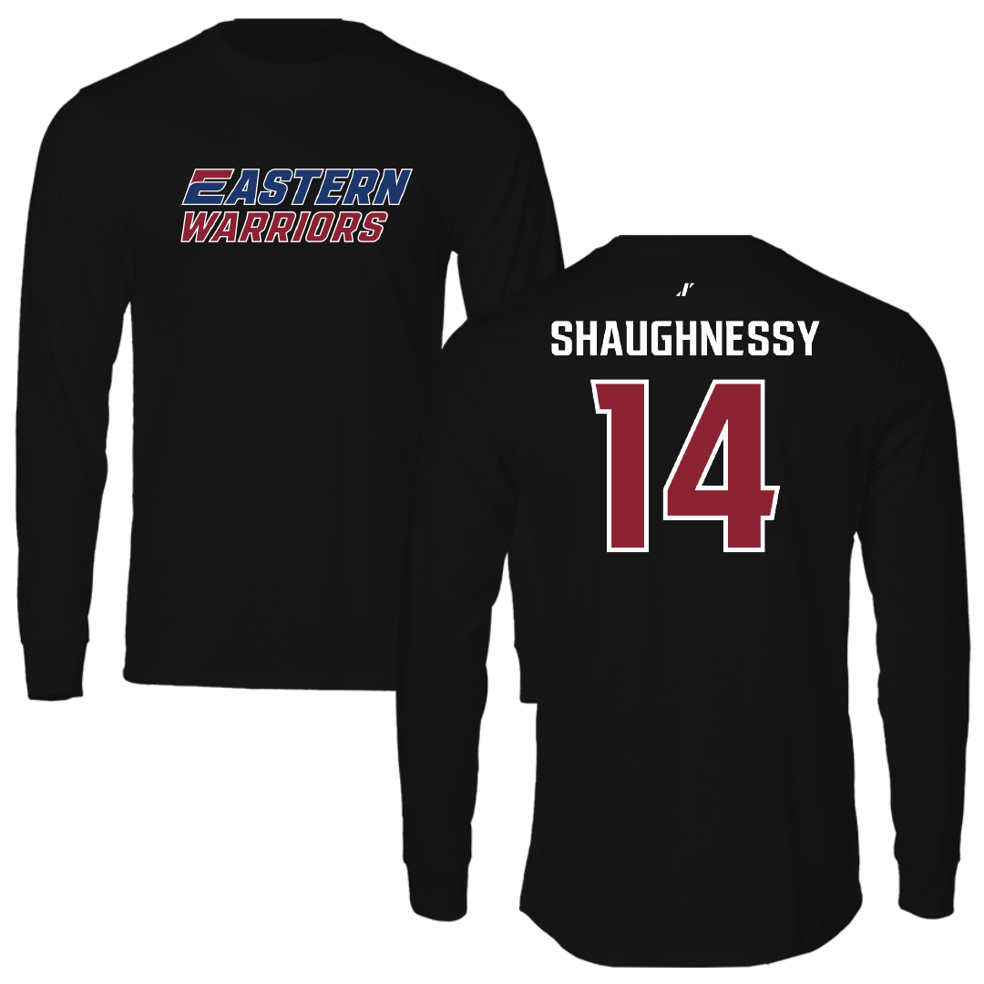 Eastern Connecticut State University Baseball Black Performance Long Sleeve - #14 Jake Shaughnessy