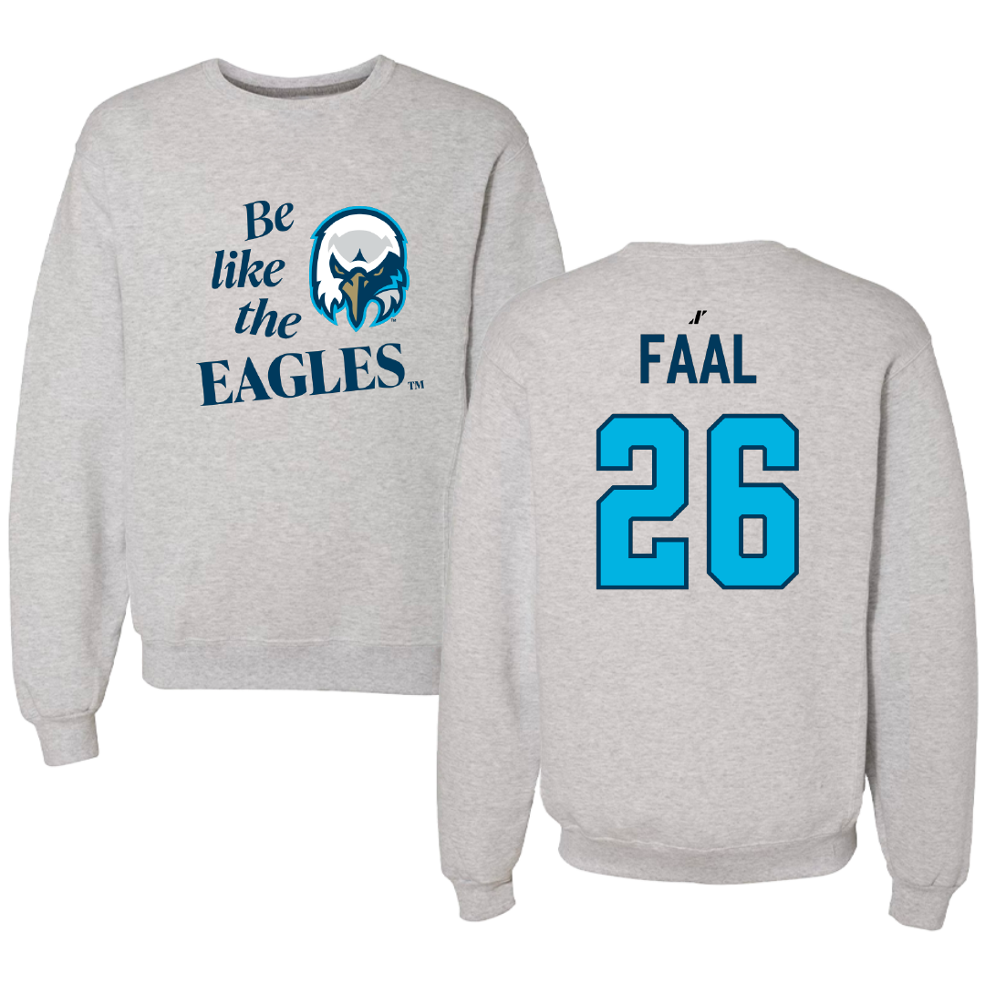Wake Tech Community College Soccer (M) Light Gray Be Like Us Crewneck - #26 Yusupha Faal