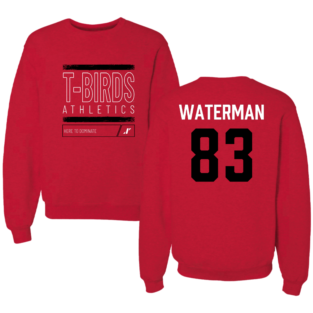 Southern Utah University Football Red Dominate Crewneck - #83 Bryson Waterman