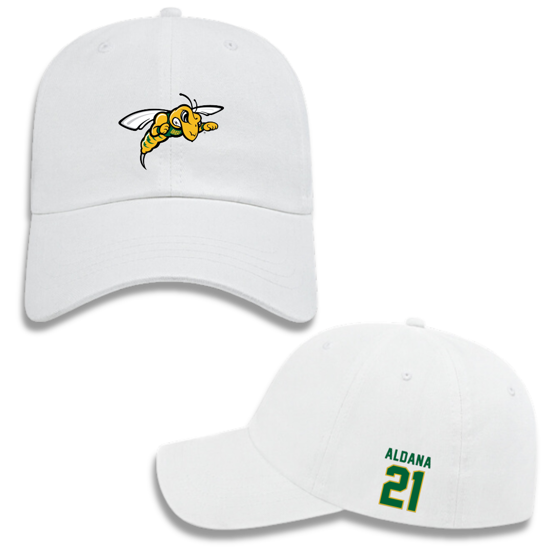 Black Hills State University Basketball (M) White Hat - #21 Matias Aldana
