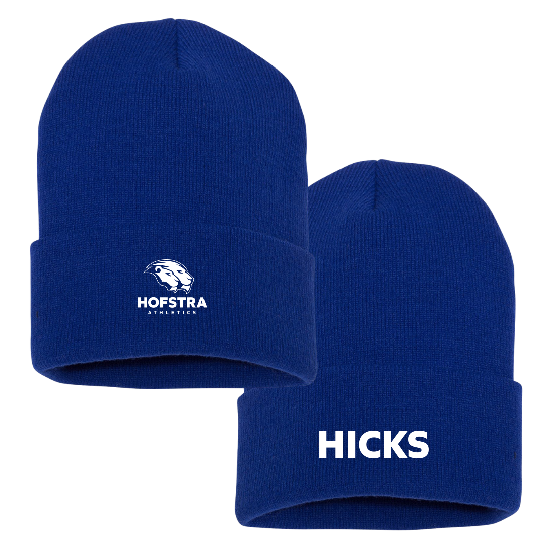 Hofstra University Lacrosse (M) Blue Beanie - #2 John Hicks