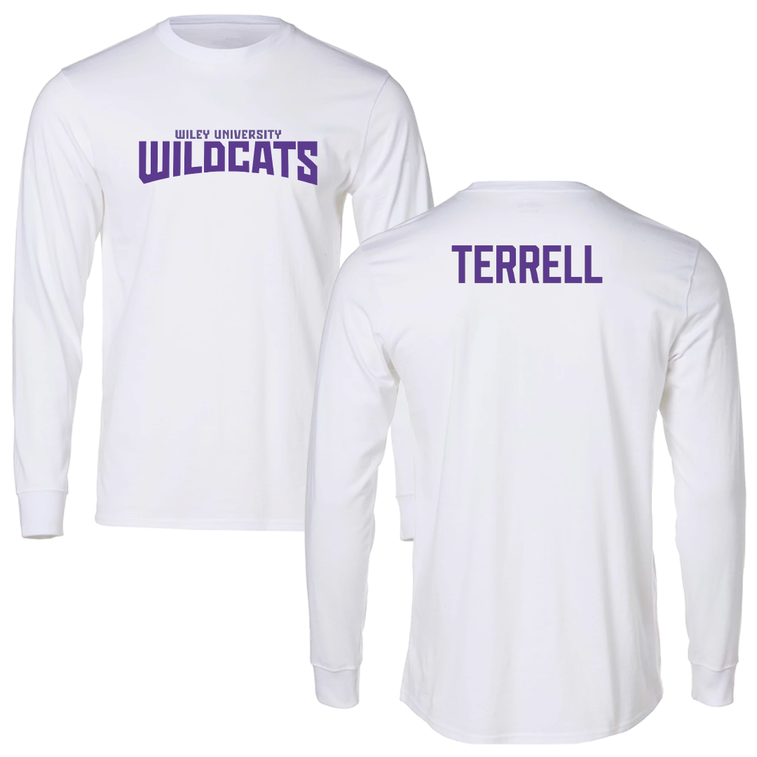Wiley University TF and XC White Classic Performance Long Sleeve - Javori Terrell