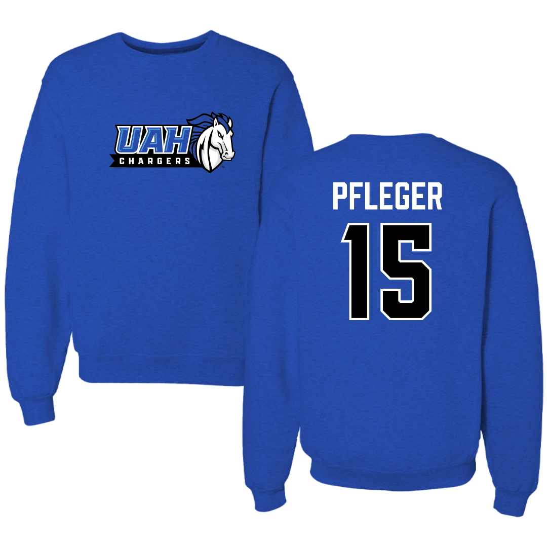 Huntsville Lacrosse (W) Blue Crewneck - #15 Lauren Pfleger