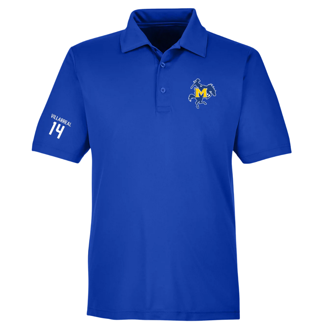 McNeese State University Basketball (M) Blue Polo - #14 Erik Villarreal