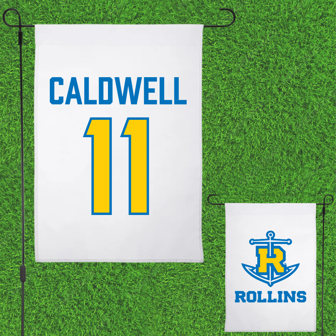Rollins College Softball White Garden Flag - #11 Jenna Caldwell