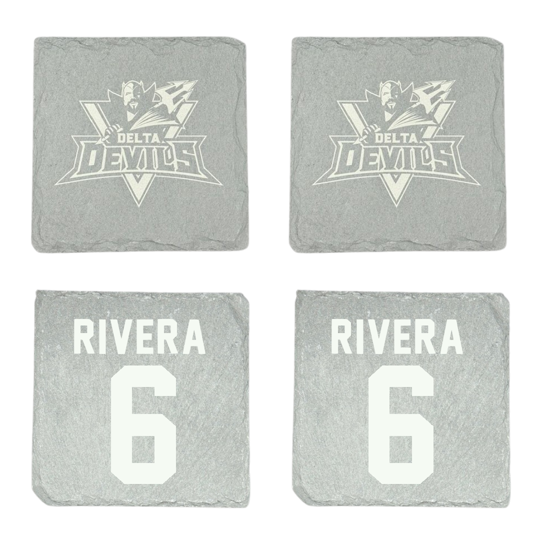 Mississippi Valley State University Baseball Stone Coaster (4 Pack)  - #6 James Rivera