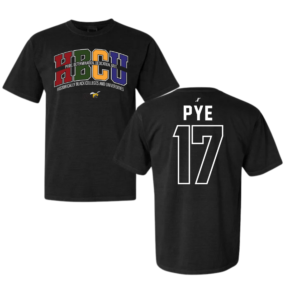 Alabama State University Softball Black HBCU Comfort Colors Tee - #17 Ashley Pye