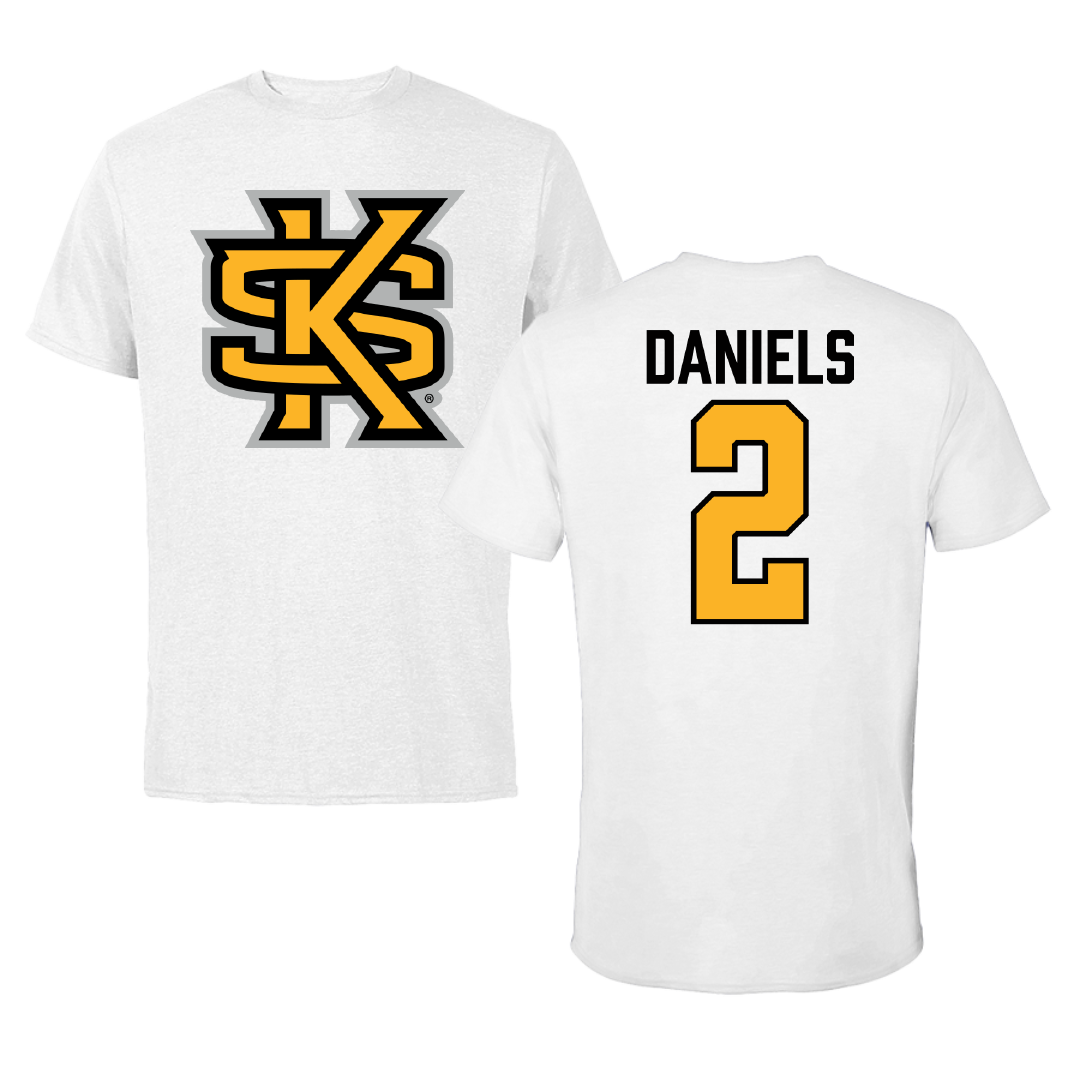 Kennesaw State University Football White Performance Tee - #2 Preston Daniels