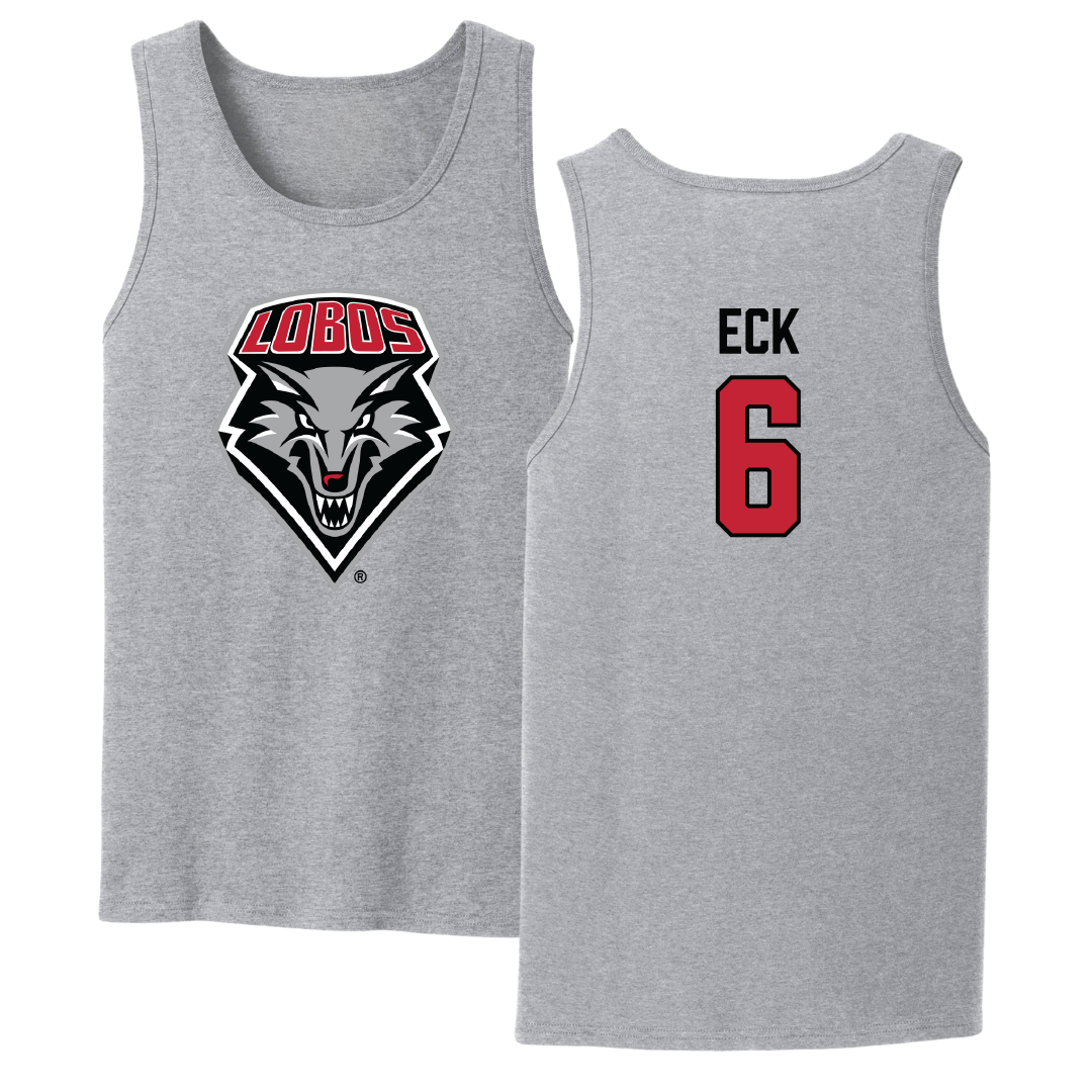 University of New Mexico Football Sport Gray Tank Top - #6 Jaxton Eck