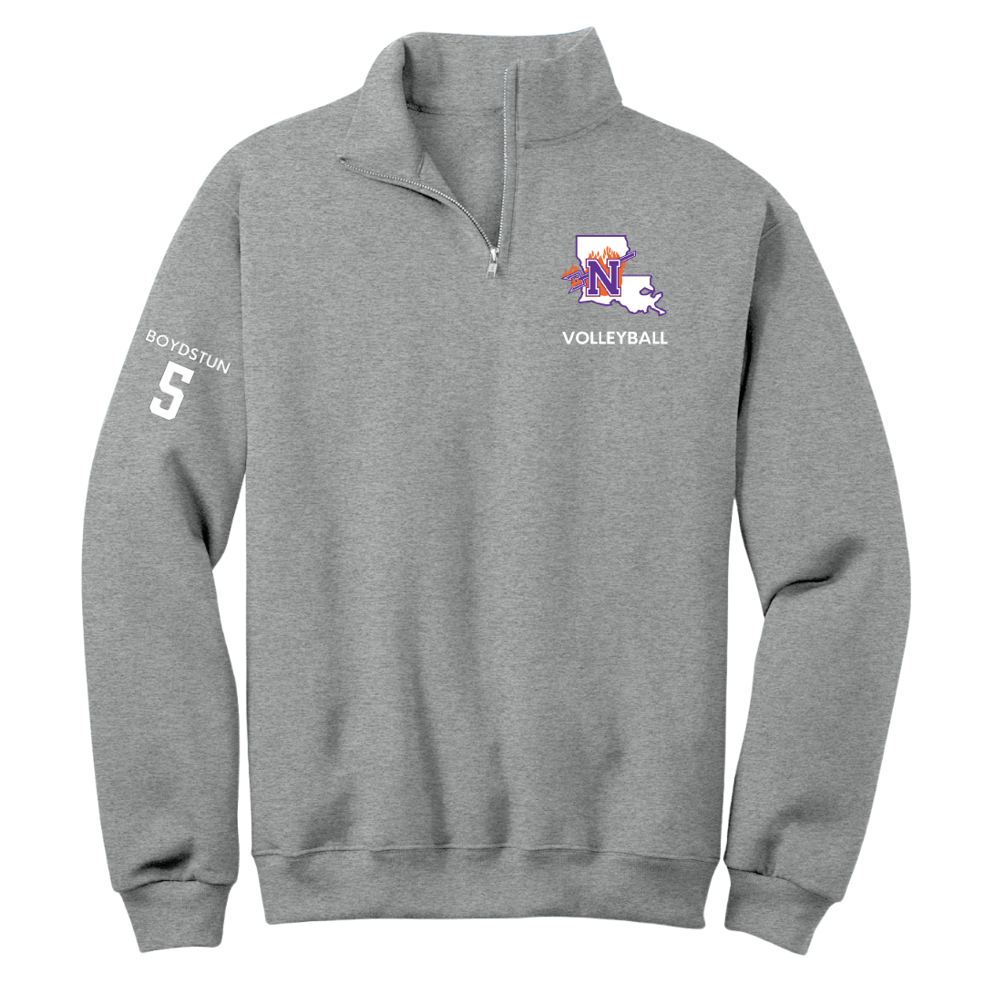 Northwestern State University Volleyball (W) Sport Gray Quarter-Zip - #5 Piper Boydstun