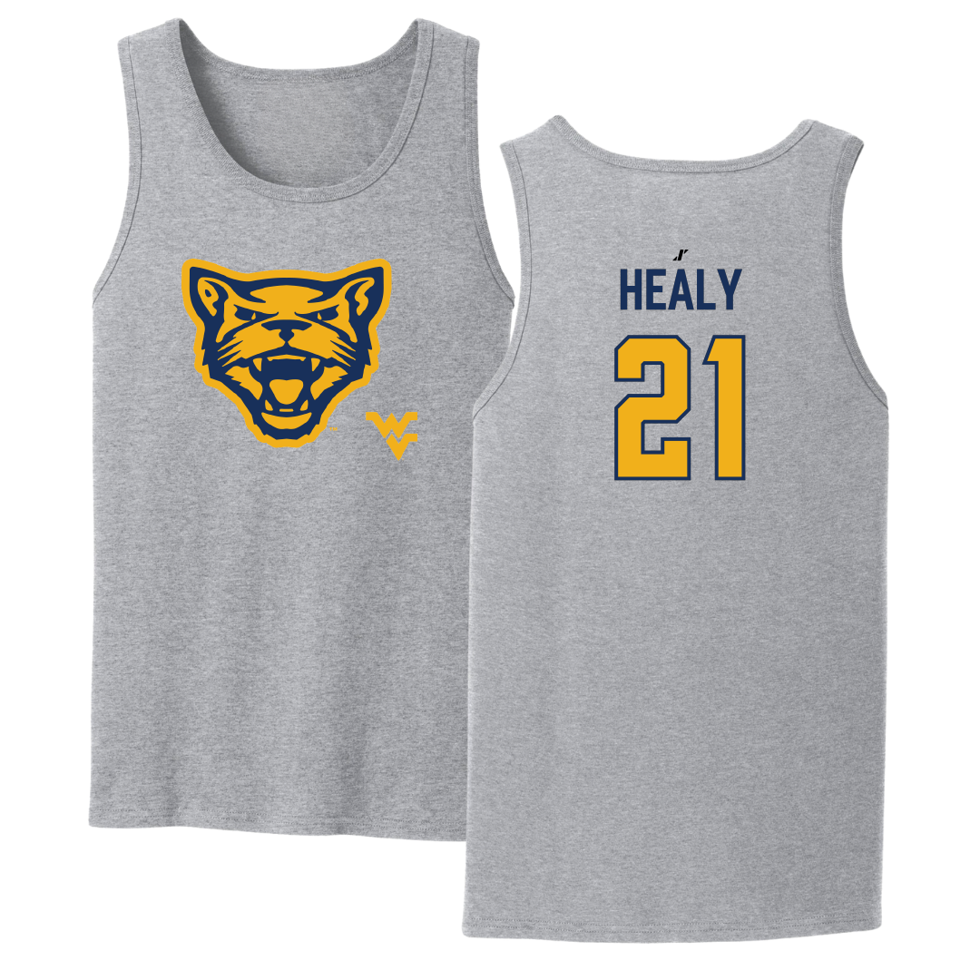 Potomac State College Baseball Sport Gray Tank Top - #21 Seth Healy